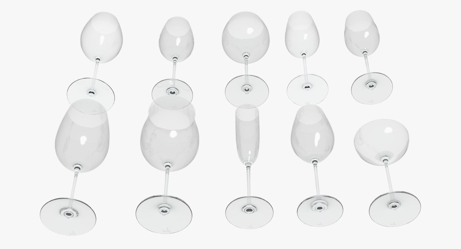 Riedel Superleggero Glasses Collection 3D model_1