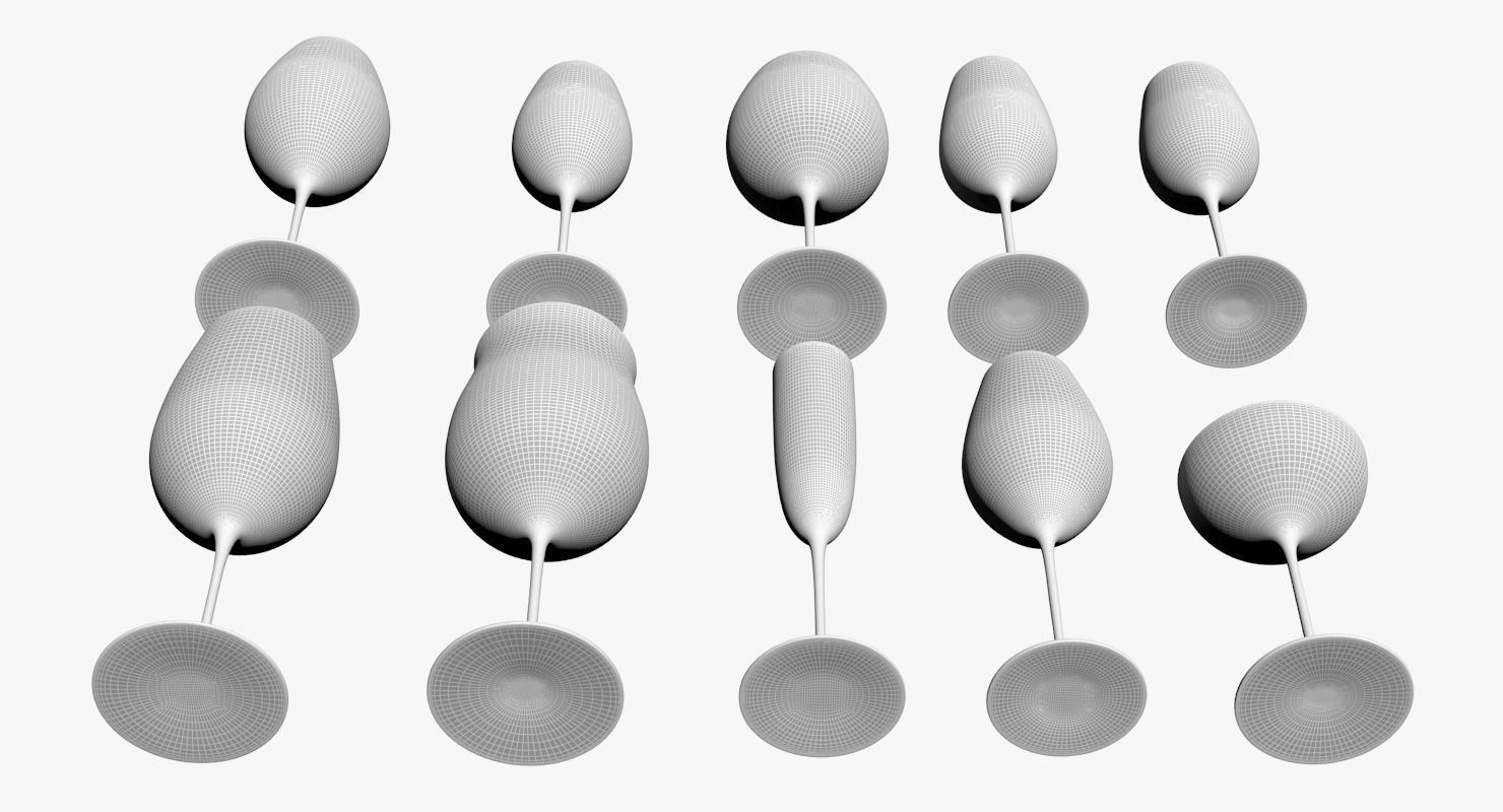 Riedel Superleggero Glasses Collection 3D model_4