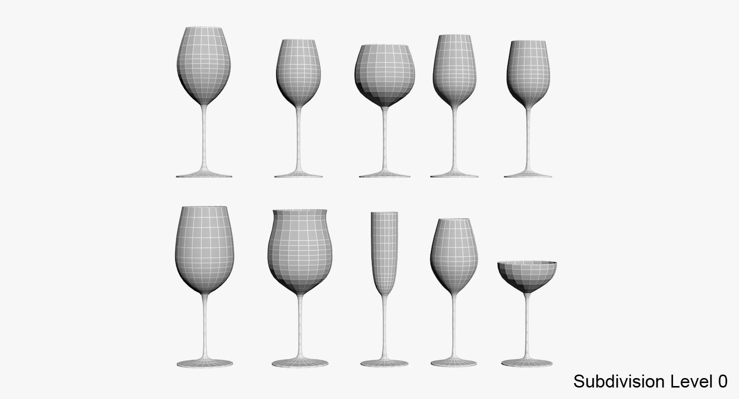 Riedel Superleggero Glasses Collection 3D model_5