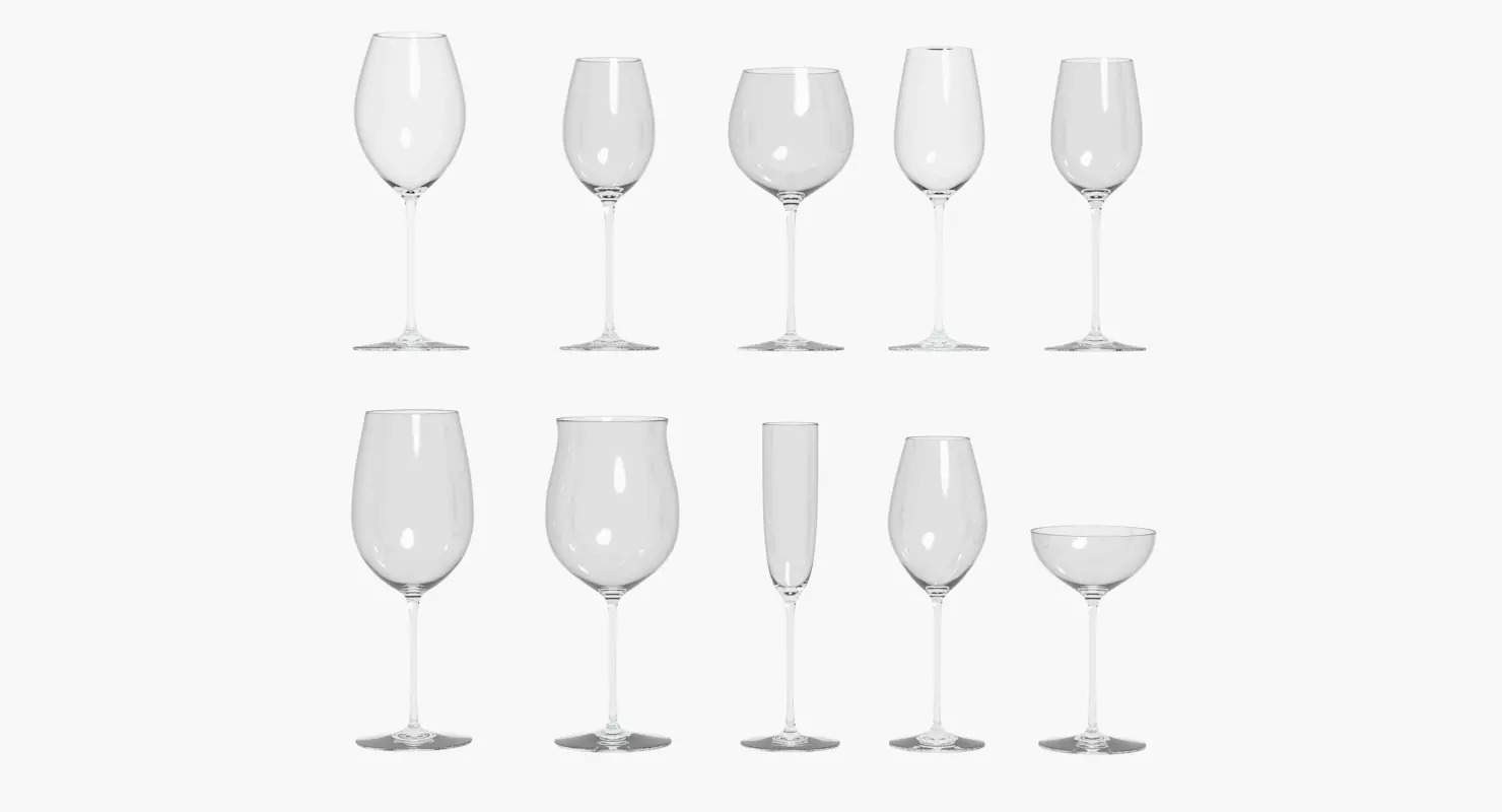 Riedel Superleggero Glasses Collection 3D model_0