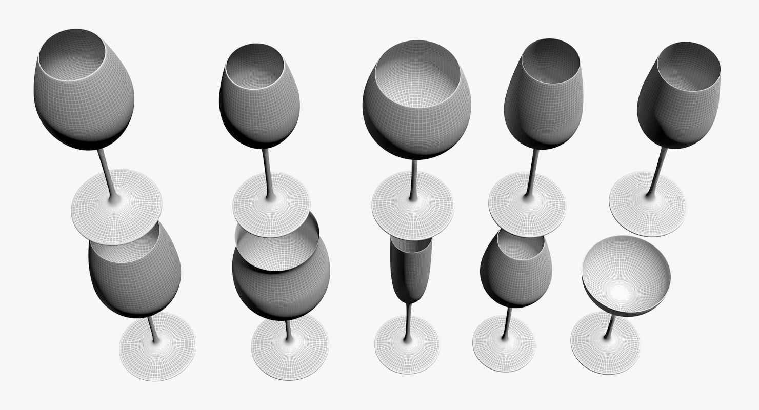 Riedel Superleggero Glasses Collection 3D model_3