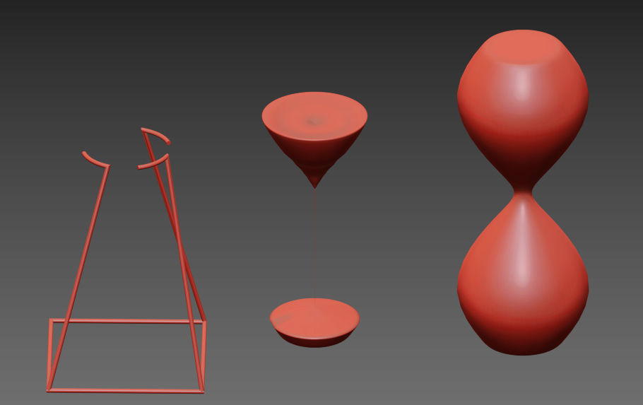 Hourglass Lowpoly sand Low-poly 3D model_7