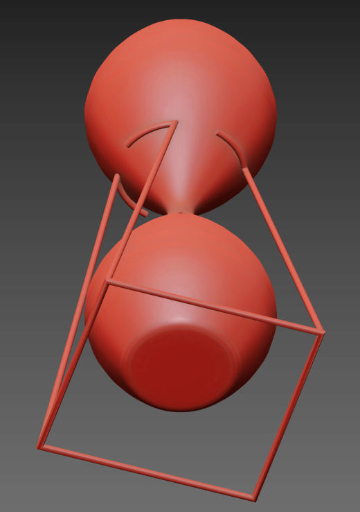 Hourglass Lowpoly sand Low-poly 3D model_6