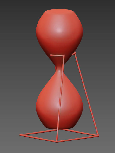Hourglass Lowpoly sand Low-poly 3D model_5
