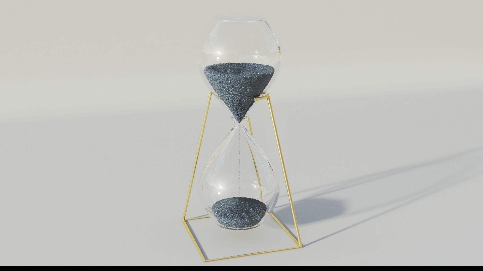 Hourglass Lowpoly sand Low-poly 3D model_1