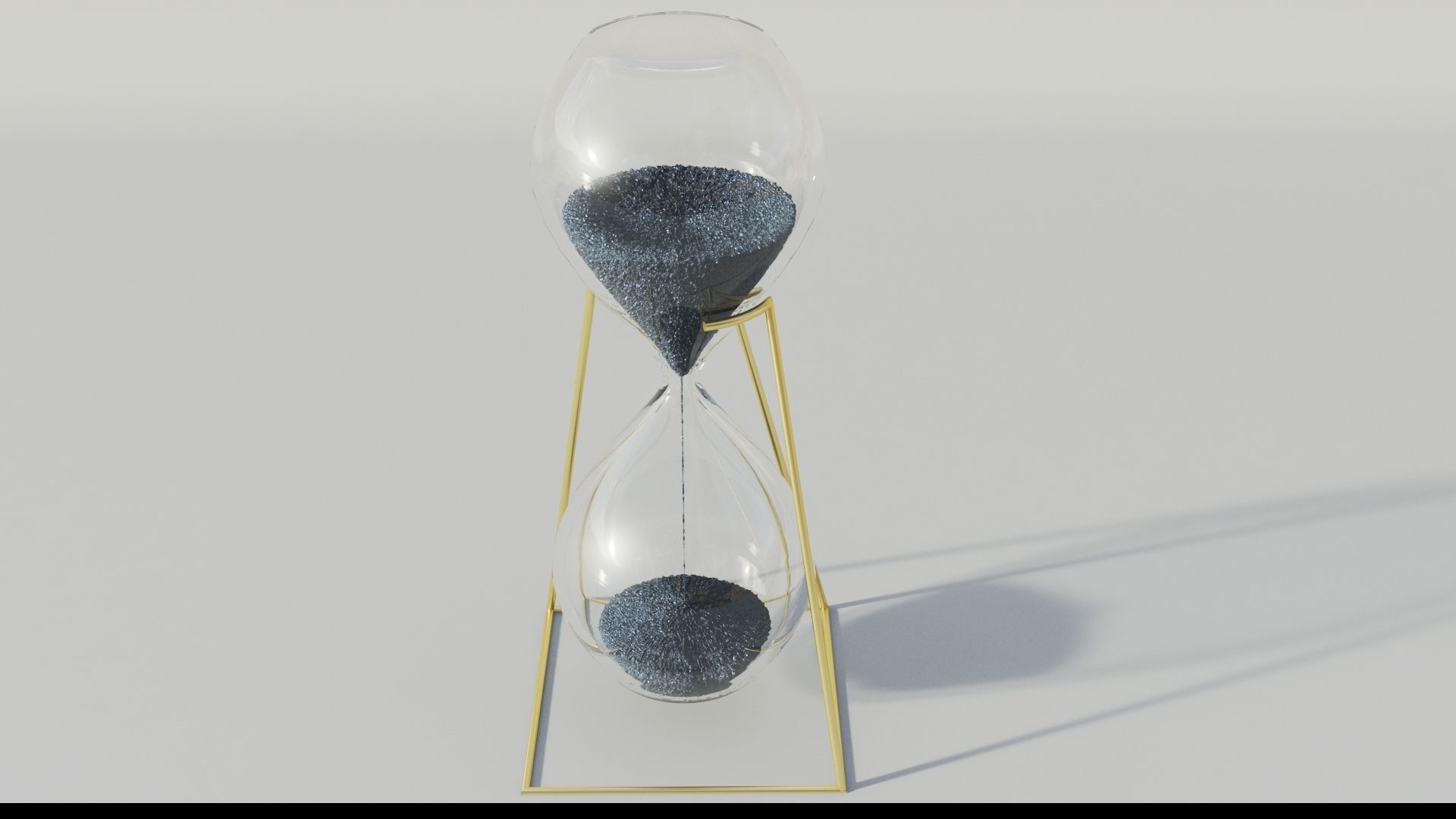 Hourglass Lowpoly sand Low-poly 3D model_3