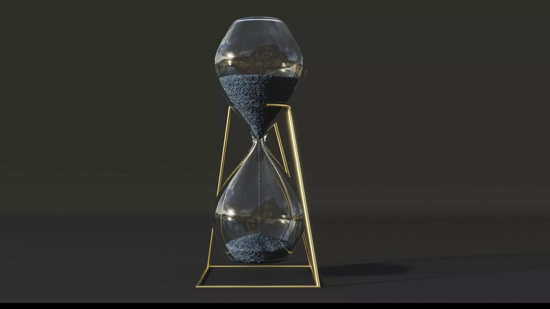 Hourglass Lowpoly sand Low-poly 3D model_0