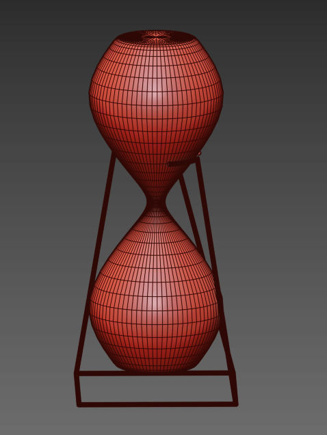 Hourglass Lowpoly sand Low-poly 3D model_4