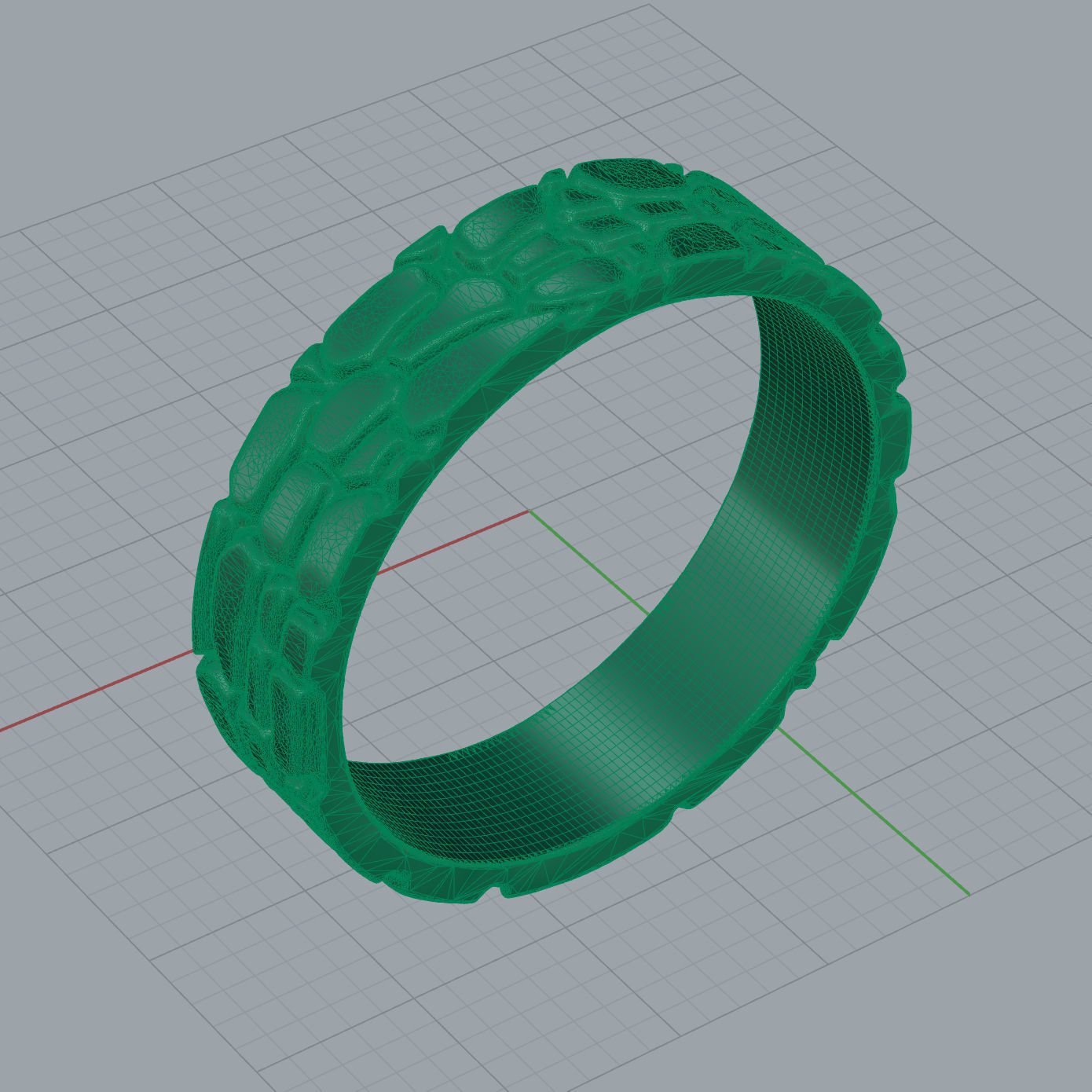 Hammer textured wedding bands sizes 7-12 3D print model_18