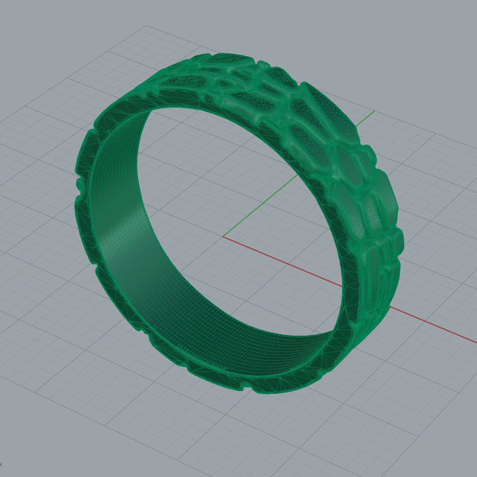 Hammer textured wedding bands sizes 7-12 3D print model_17