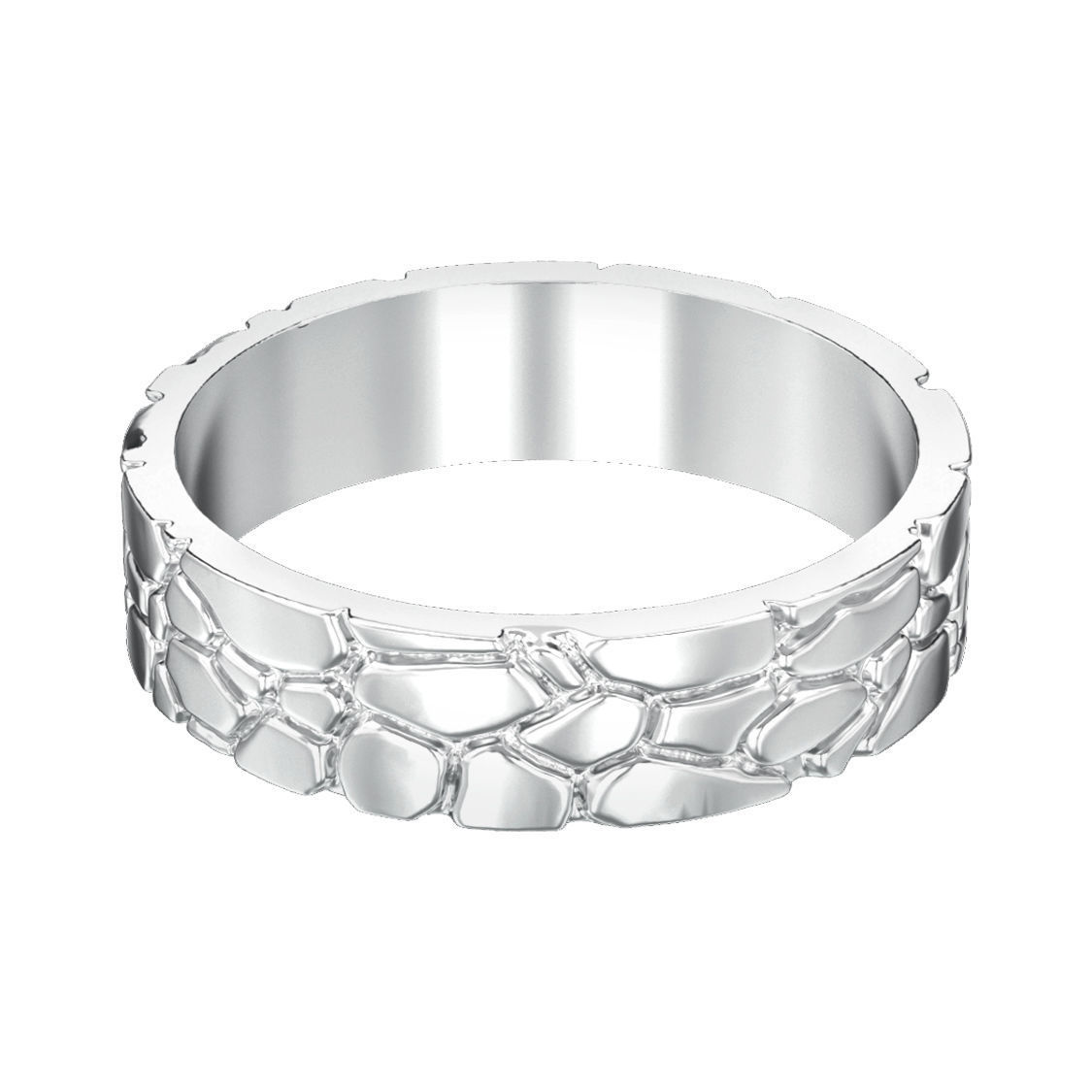 Hammer textured wedding bands sizes 7-12 3D print model_12