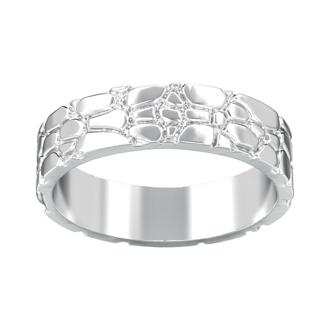 Hammer textured wedding bands sizes 7-12 3D print model_11