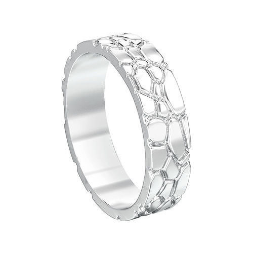 Hammer textured wedding bands sizes 7-12 3D print model