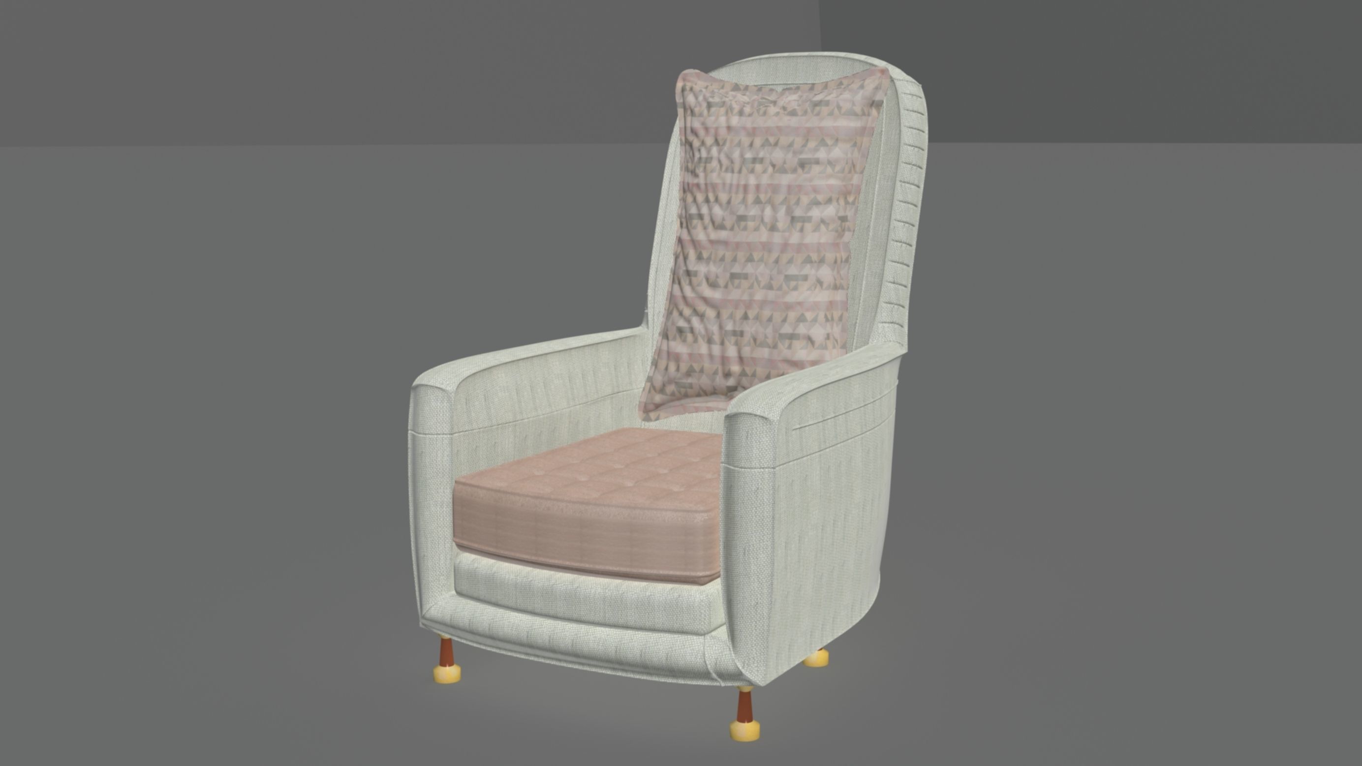 Lounge Act Chair Luxurious 3D model_1