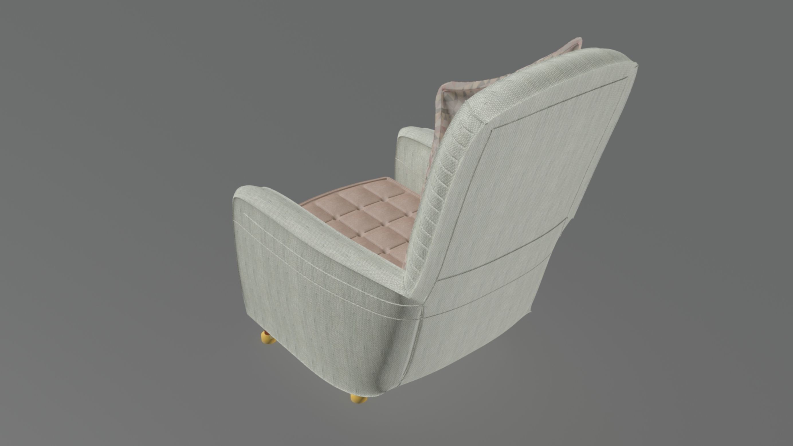 Lounge Act Chair Luxurious 3D model_3
