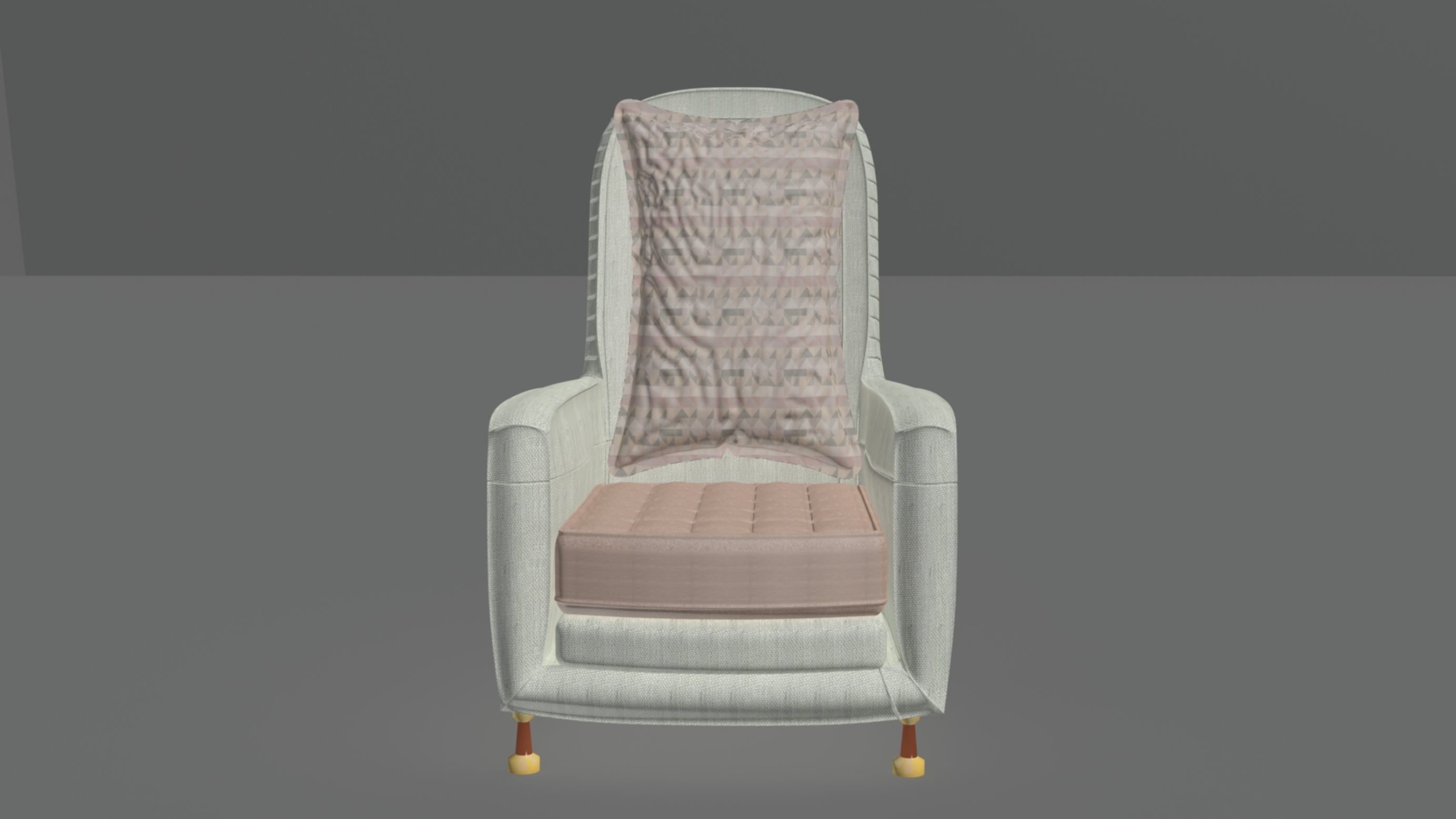 Lounge Act Chair Luxurious 3D model_2