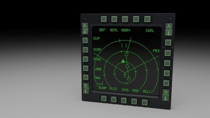 F16 Multi Function Display - MFD 3D model