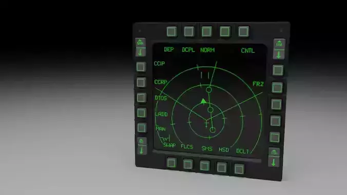 F16 Multi Function Display - MFD 3D model