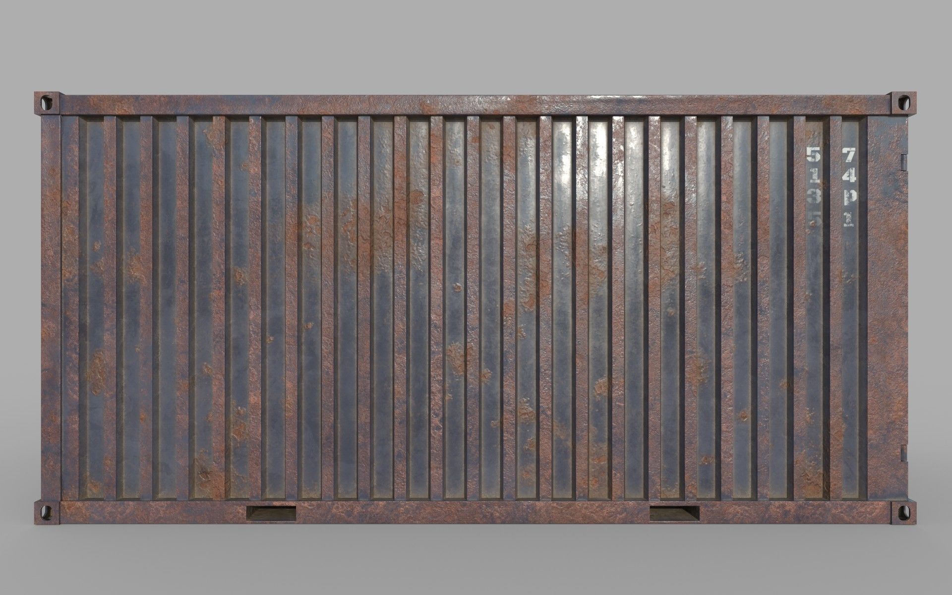 Rusty Shipping Container PBR Low-Poly Game Ready 3D Model Low-poly 3D model_5