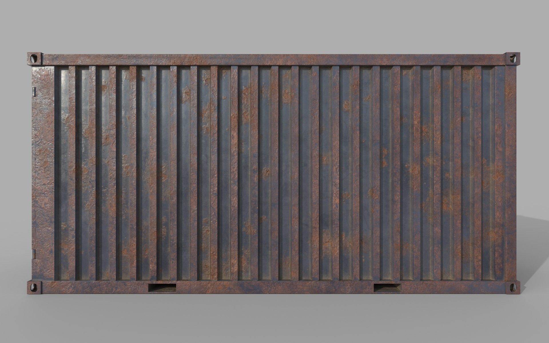 Rusty Shipping Container PBR Low-Poly Game Ready 3D Model Low-poly 3D model_3