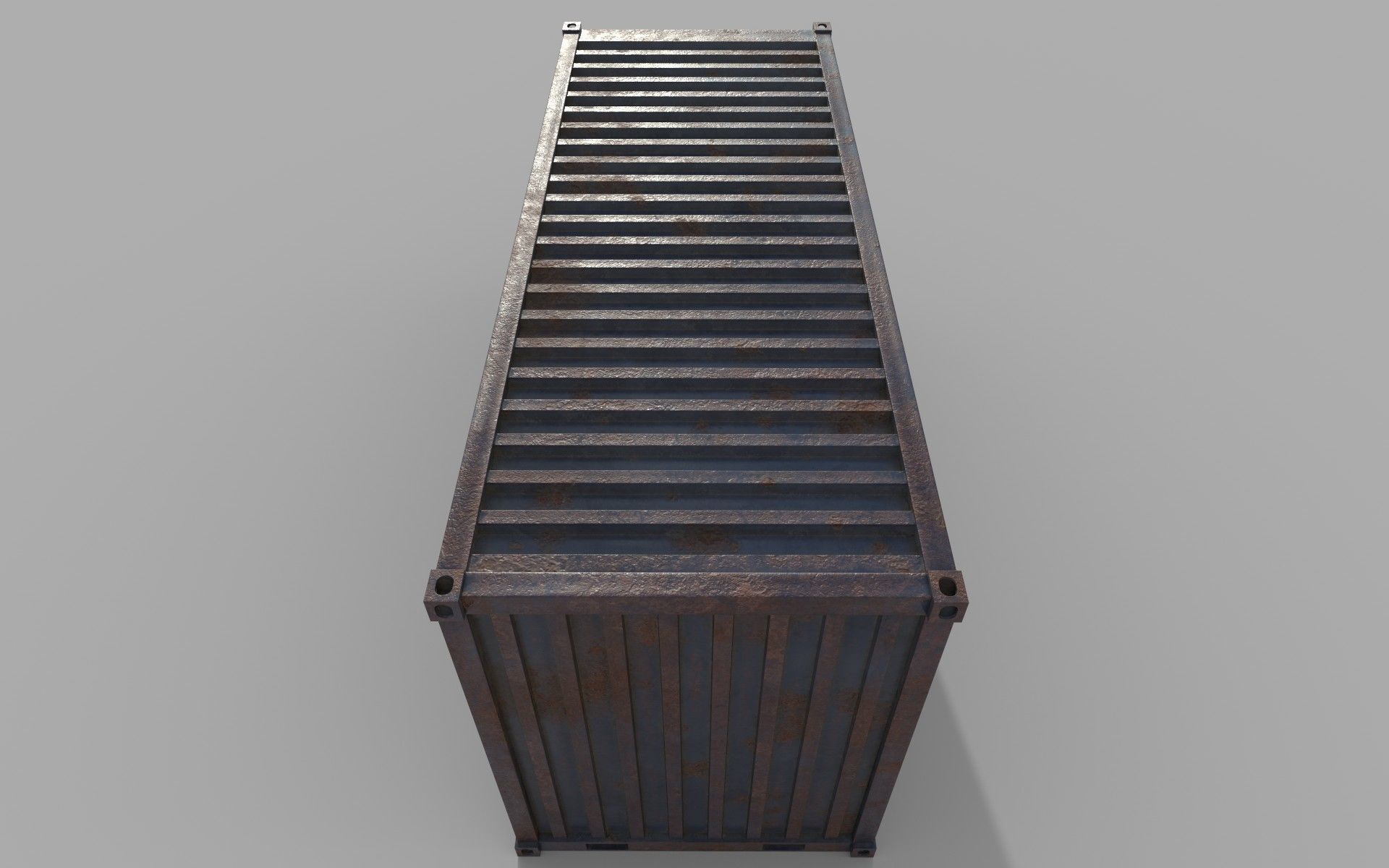 Rusty Shipping Container PBR Low-Poly Game Ready 3D Model Low-poly 3D model_9