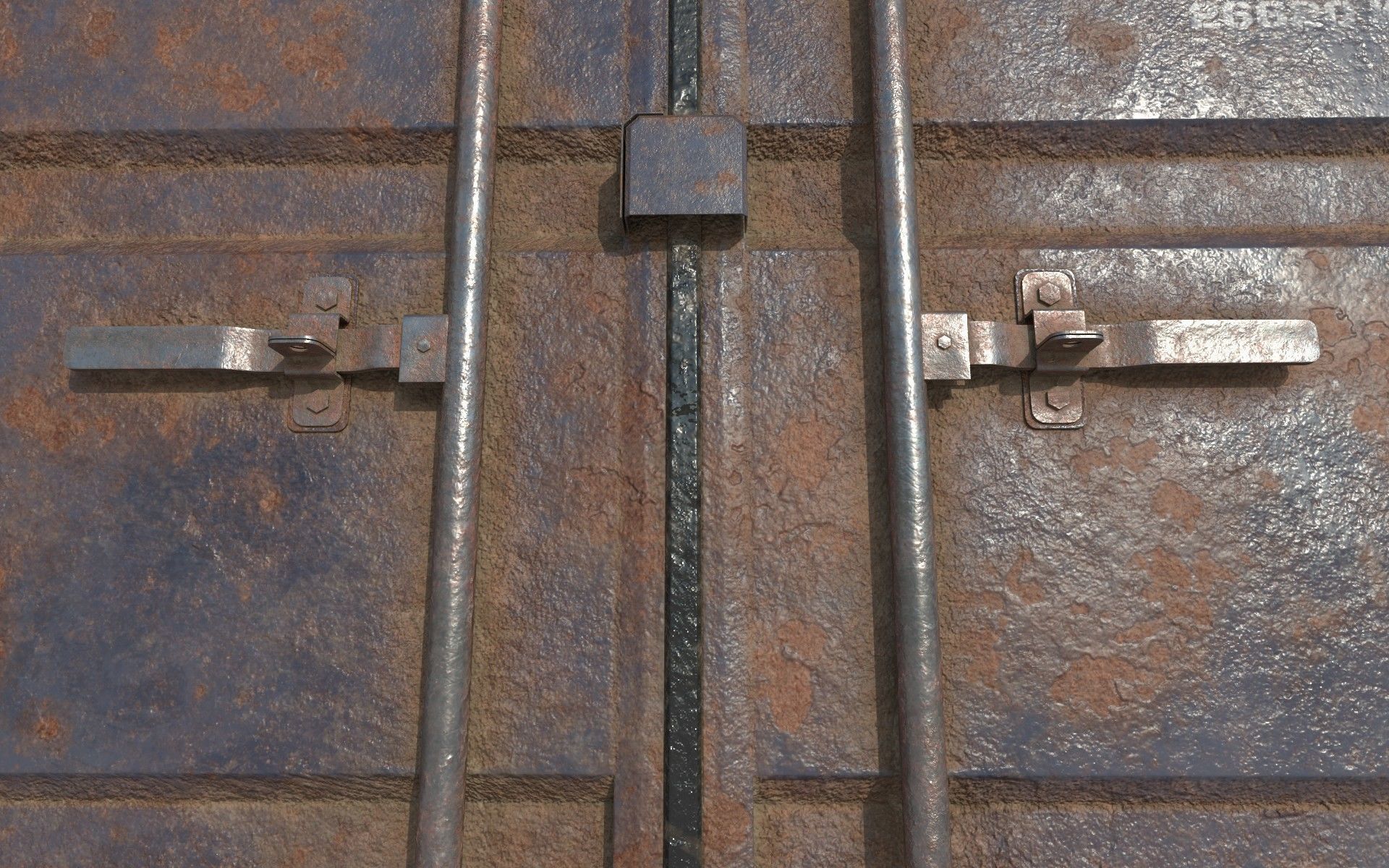 Rusty Shipping Container PBR Low-Poly Game Ready 3D Model Low-poly 3D model_15