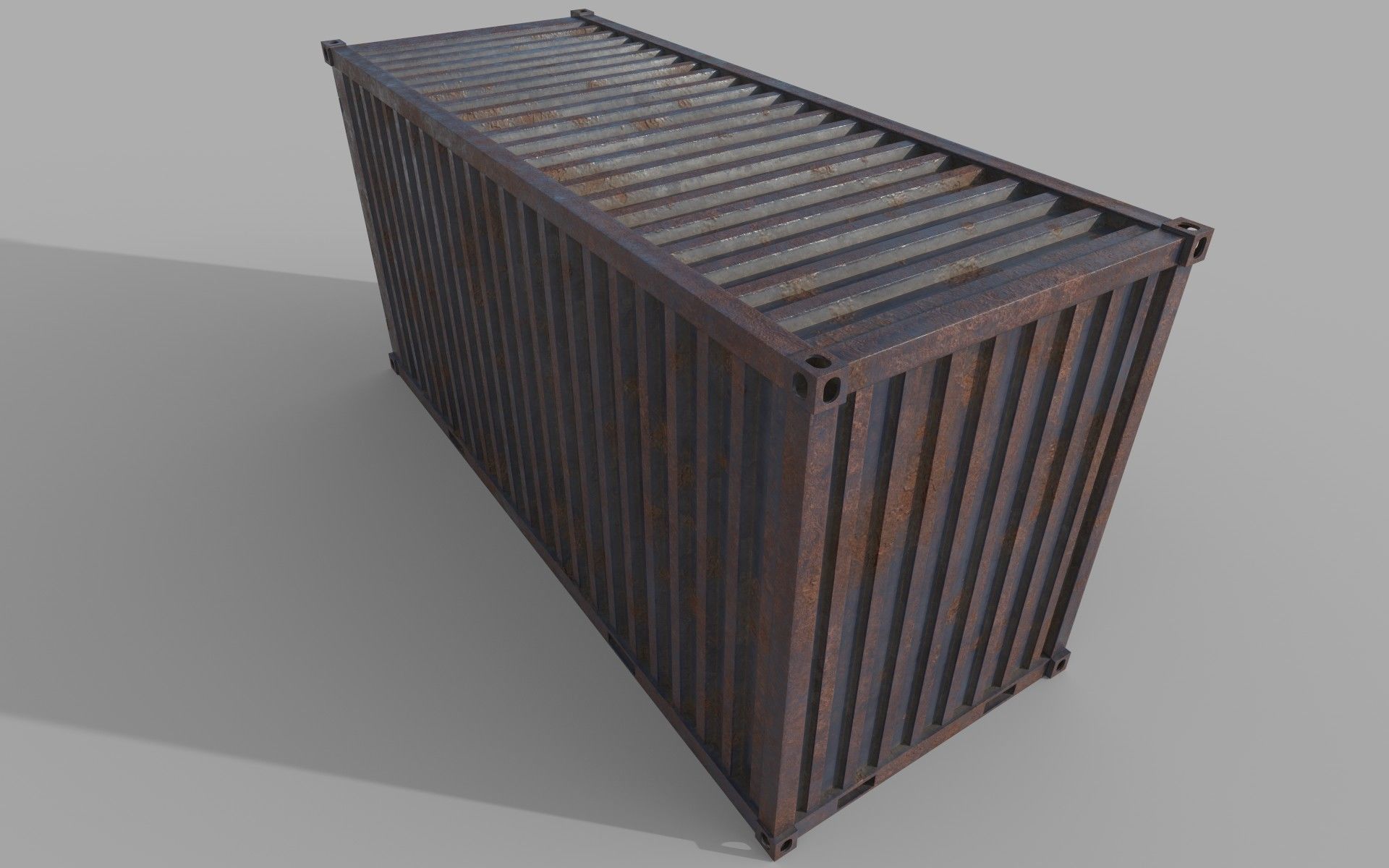 Rusty Shipping Container PBR Low-Poly Game Ready 3D Model Low-poly 3D model_11