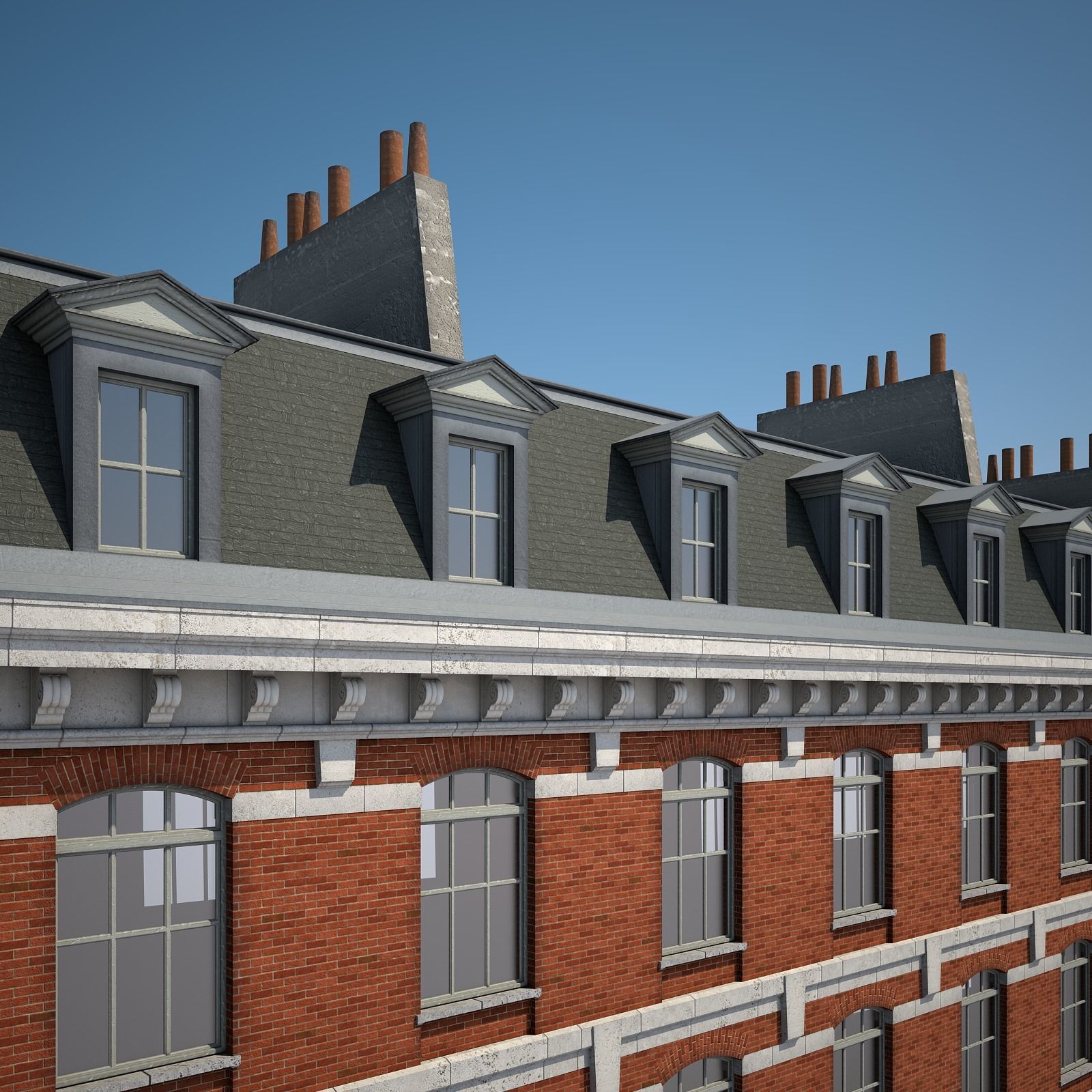 Old Building XVII 3D model_5