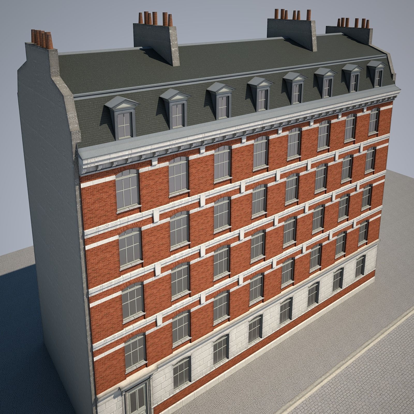 Old Building XVII 3D model_6