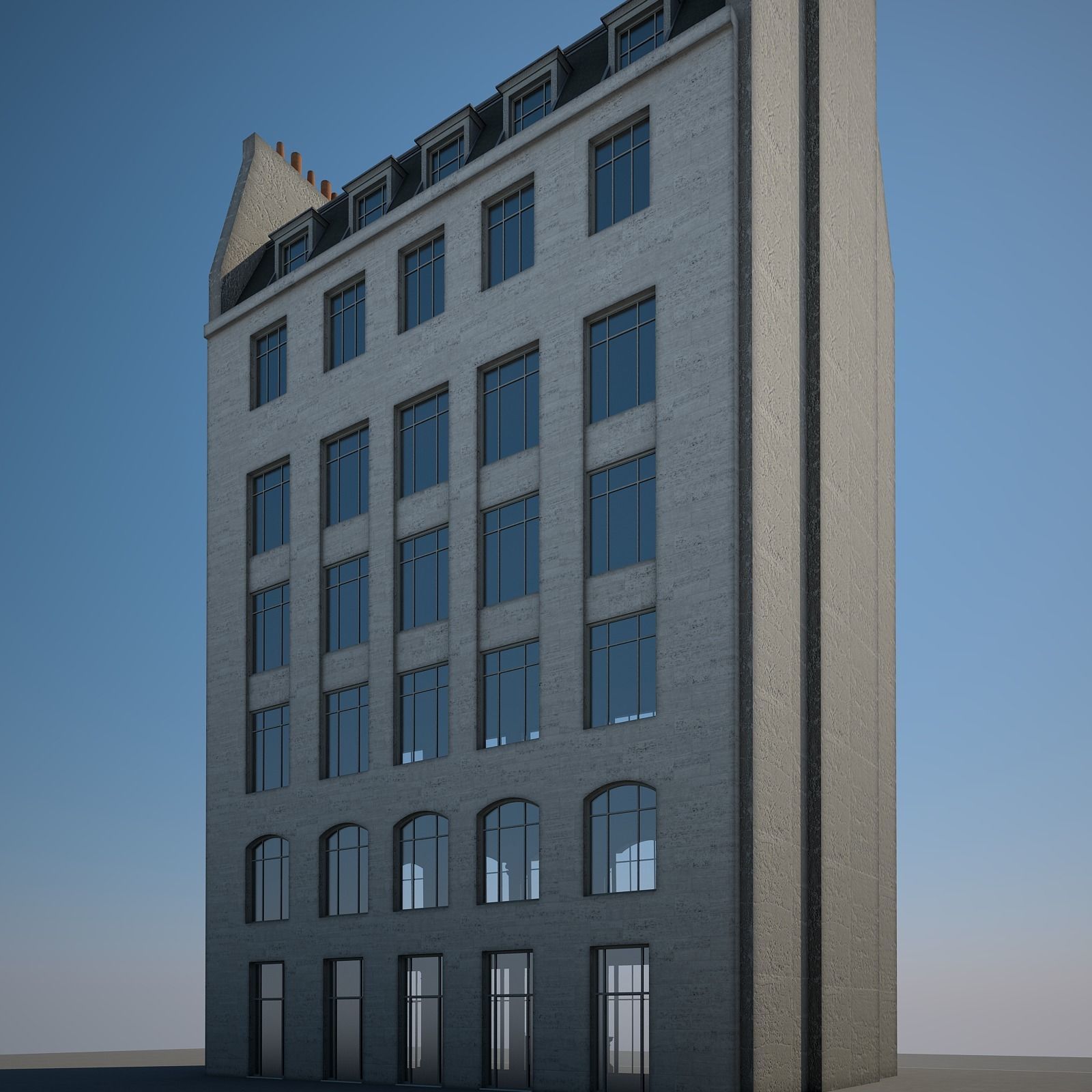  Old Building XVIII 3D model_5