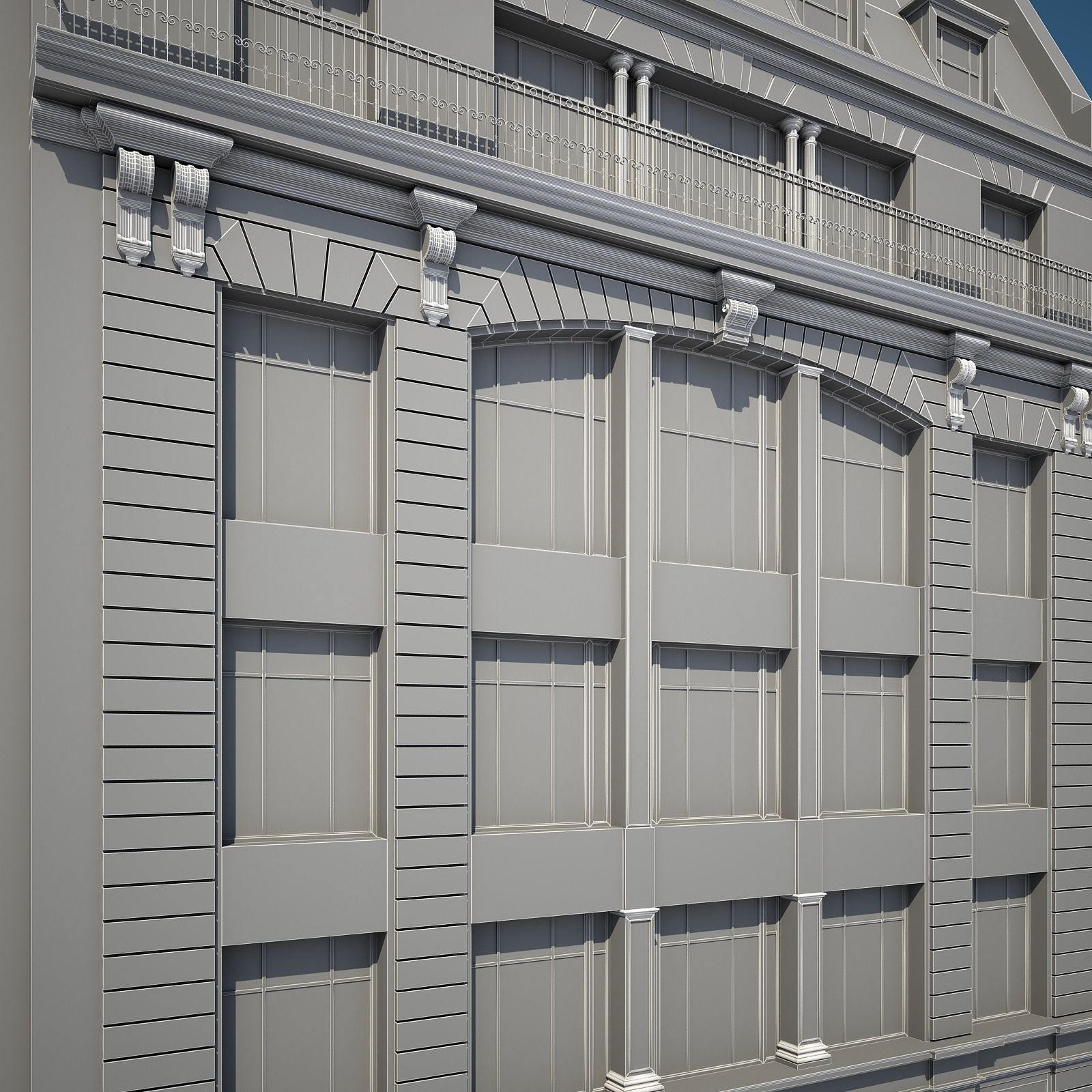  Old Building XVIII 3D model_9