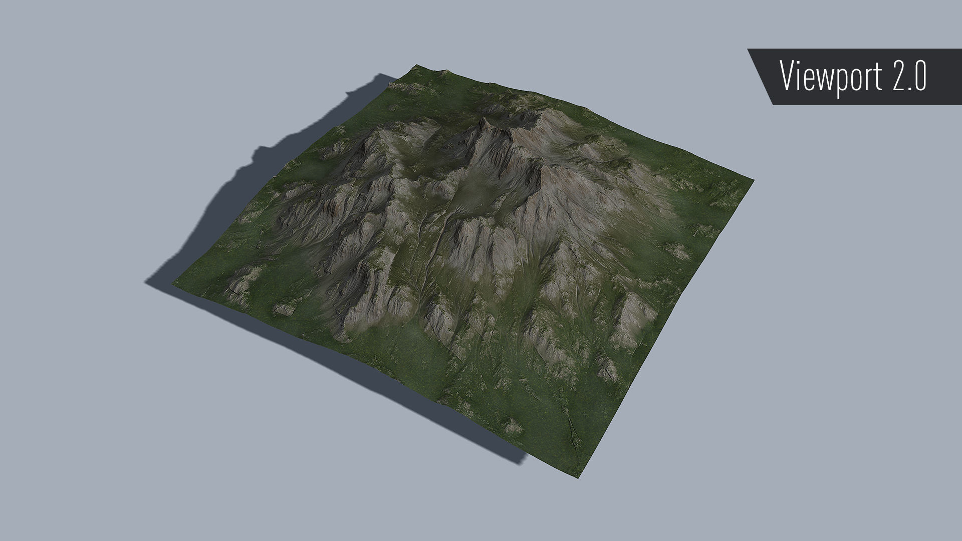 Mountain Snow Low-poly 3D model_5