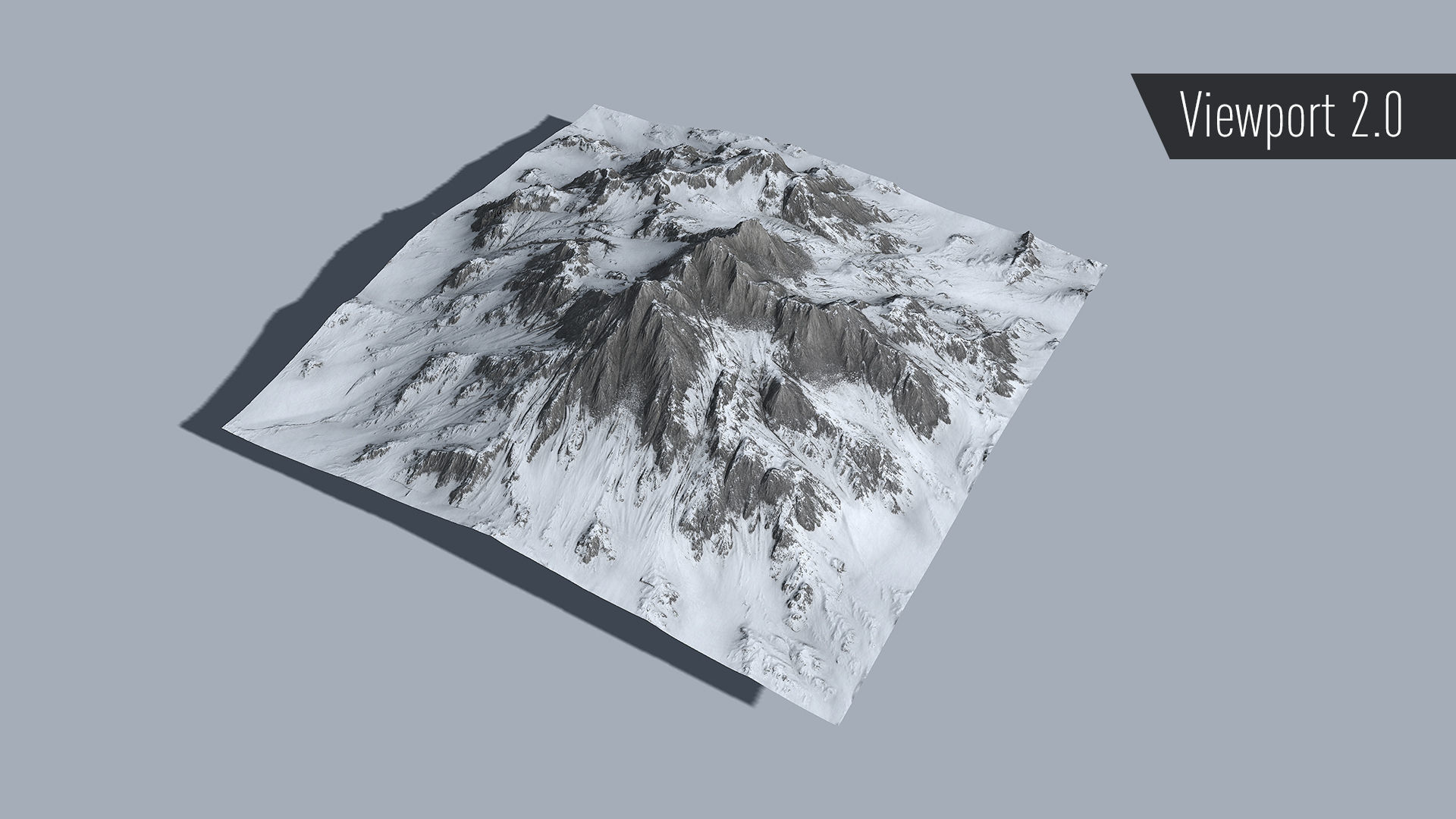 Mountain Snow Low-poly 3D model_6