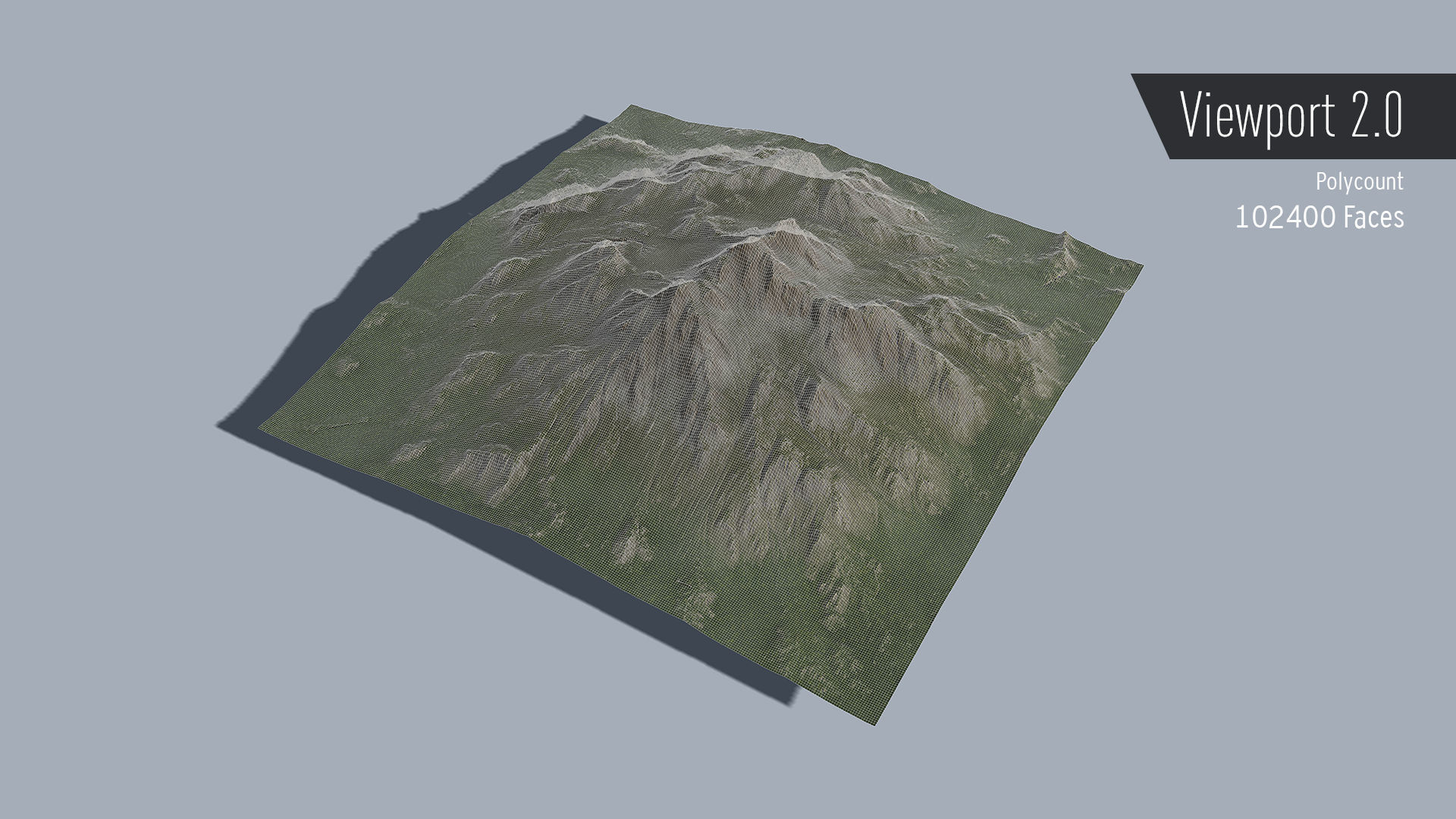 Mountain Snow Low-poly 3D model_8