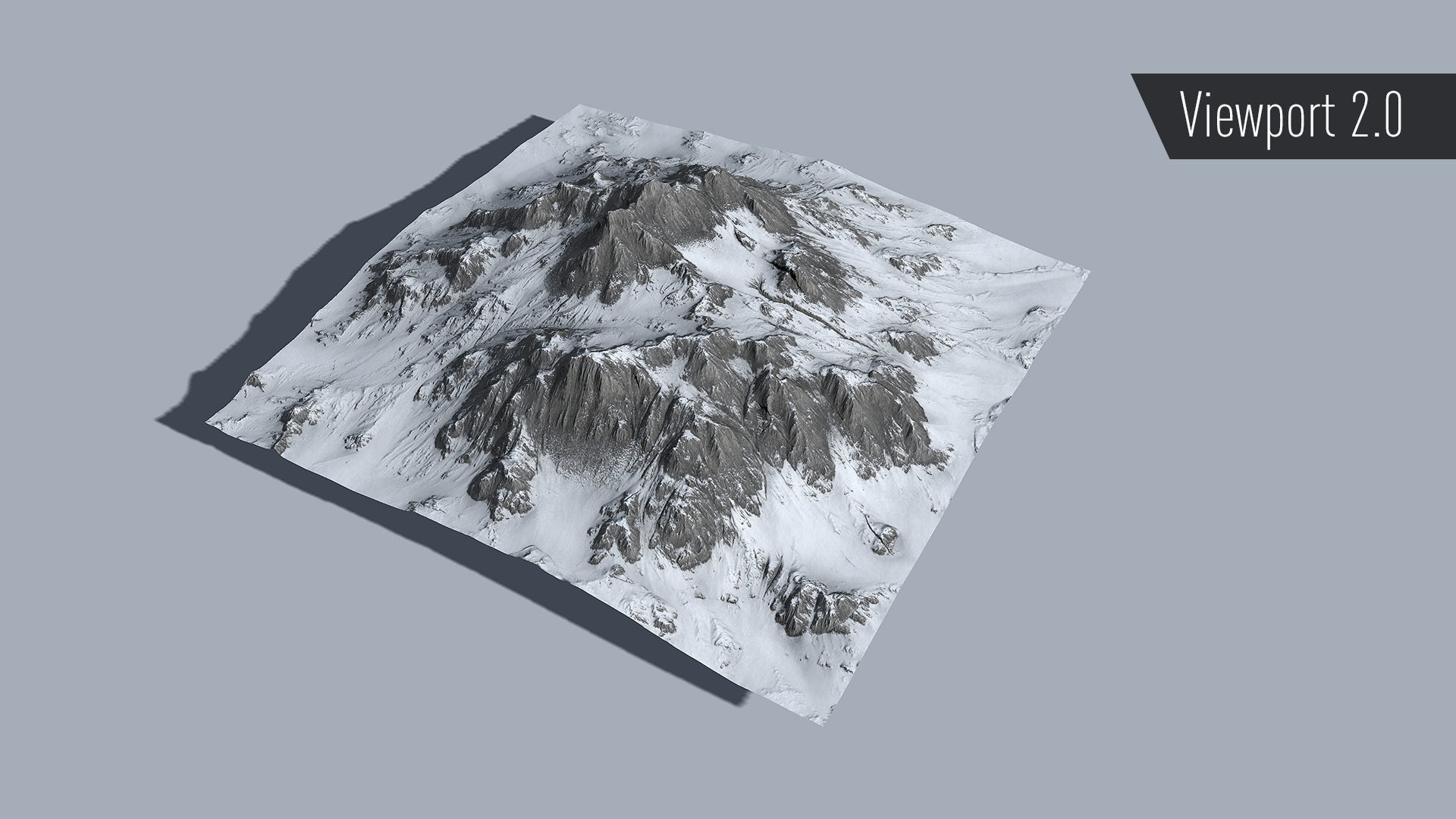 Mountain Snow Low-poly 3D model_4