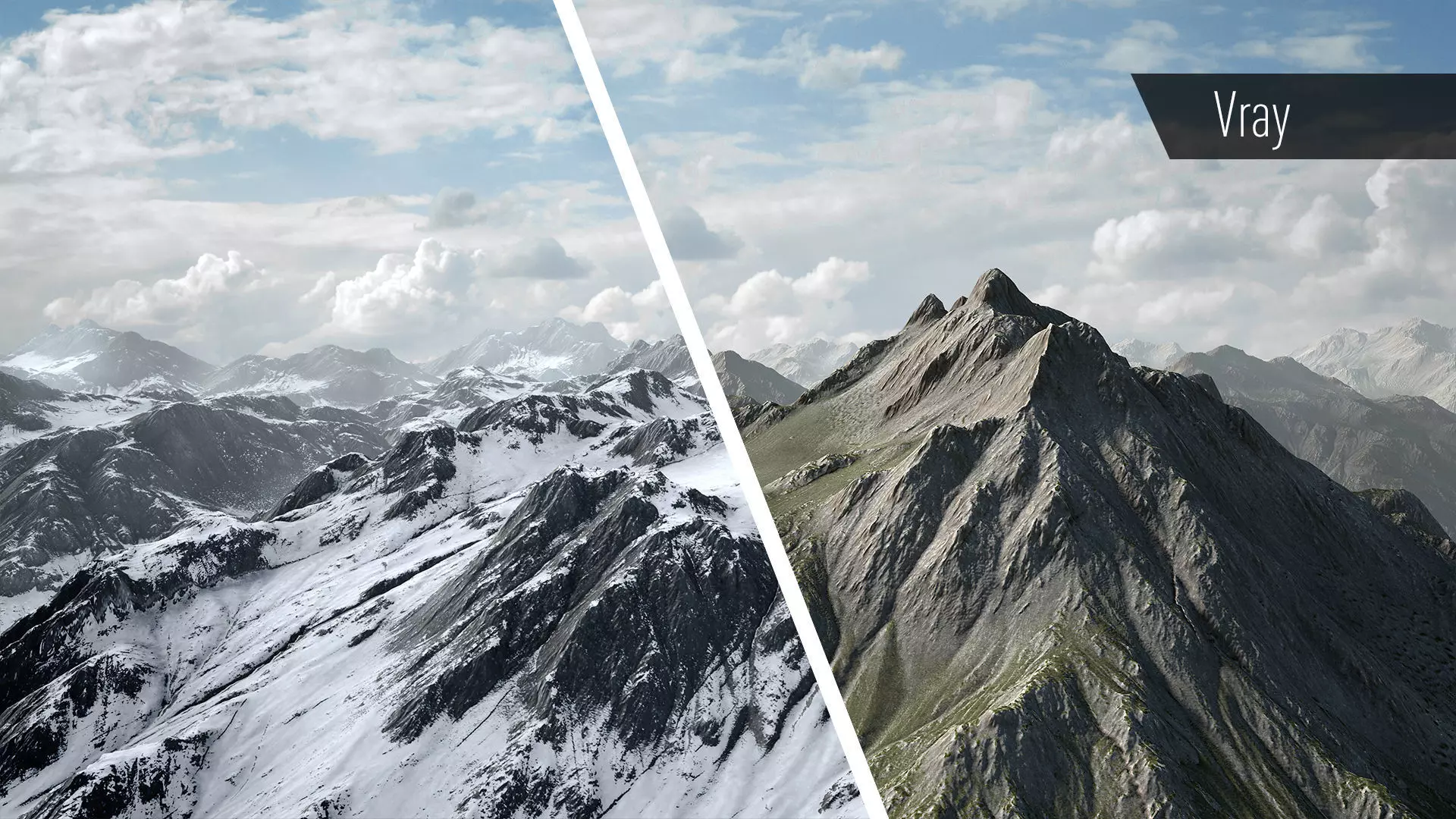 Mountain Snow Low-poly 3D model_0