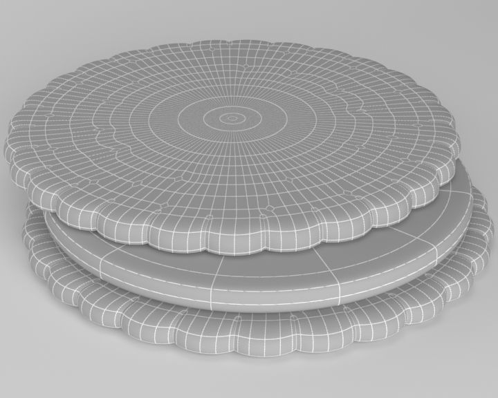 Chocolate Biscuit 3D model_1