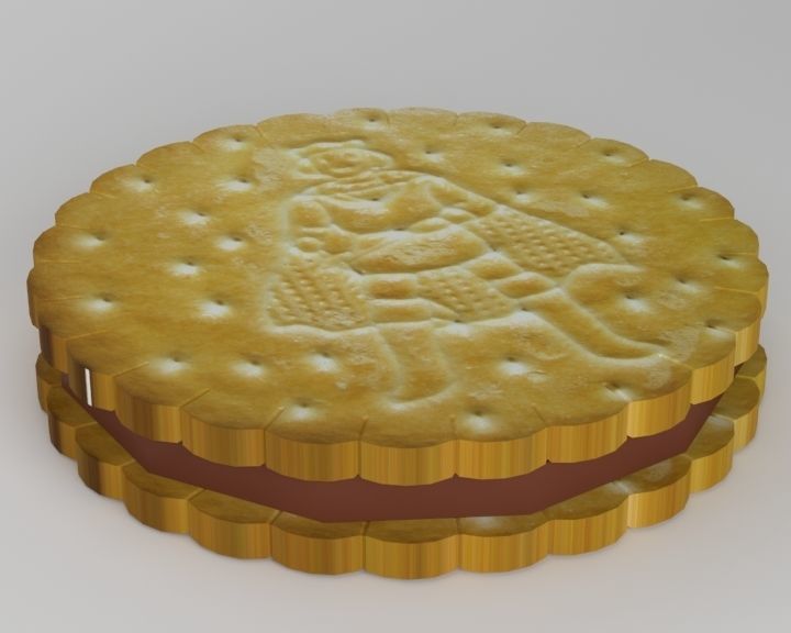Chocolate Biscuit 3D model_4