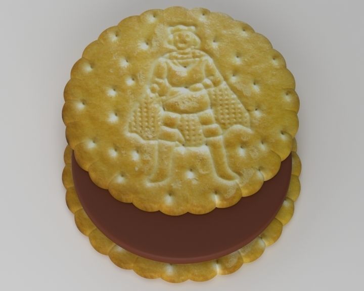 Chocolate Biscuit 3D model_5