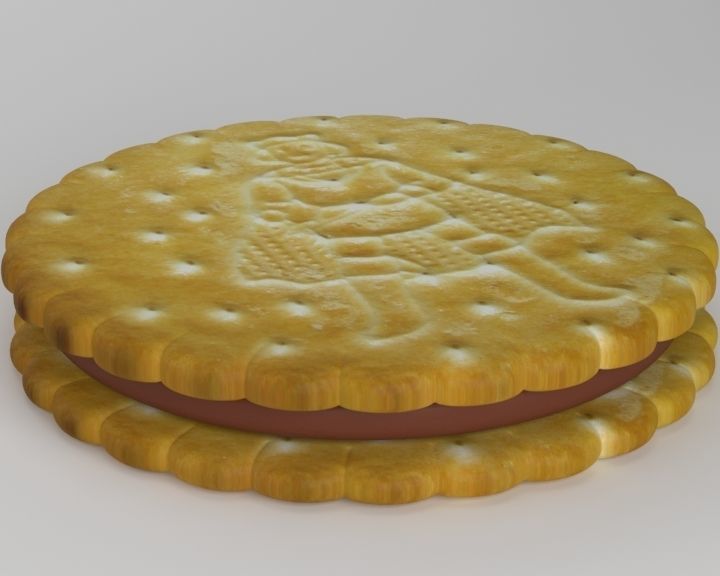 Chocolate Biscuit 3D model_7