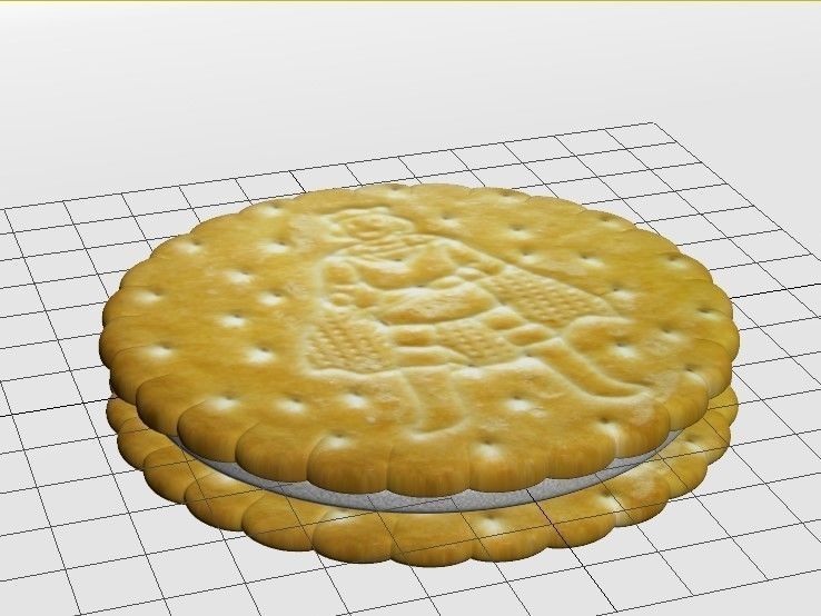 Chocolate Biscuit 3D model_3