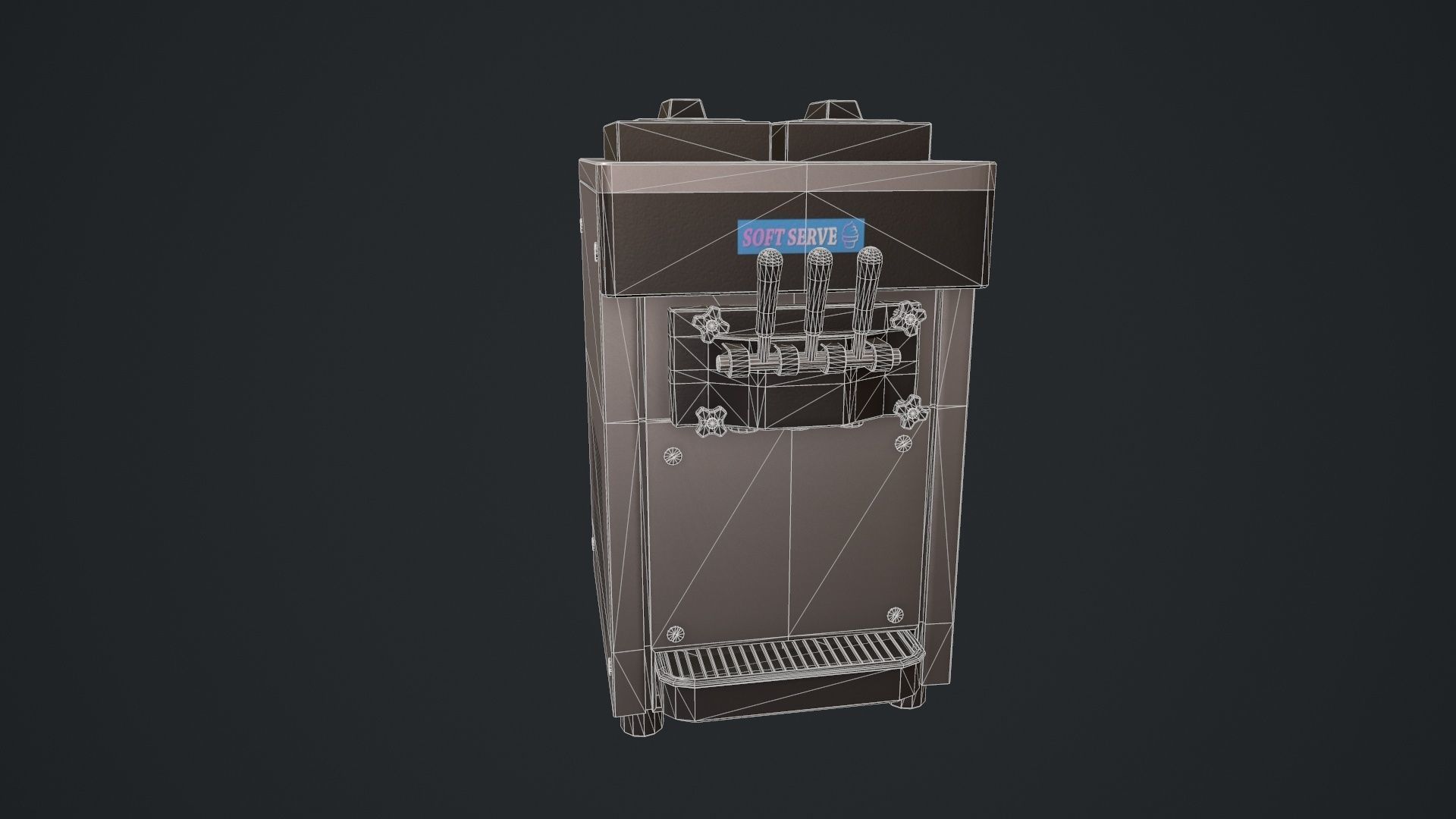 Ice Cream Machine Soft Serve Low-poly 3D model_24