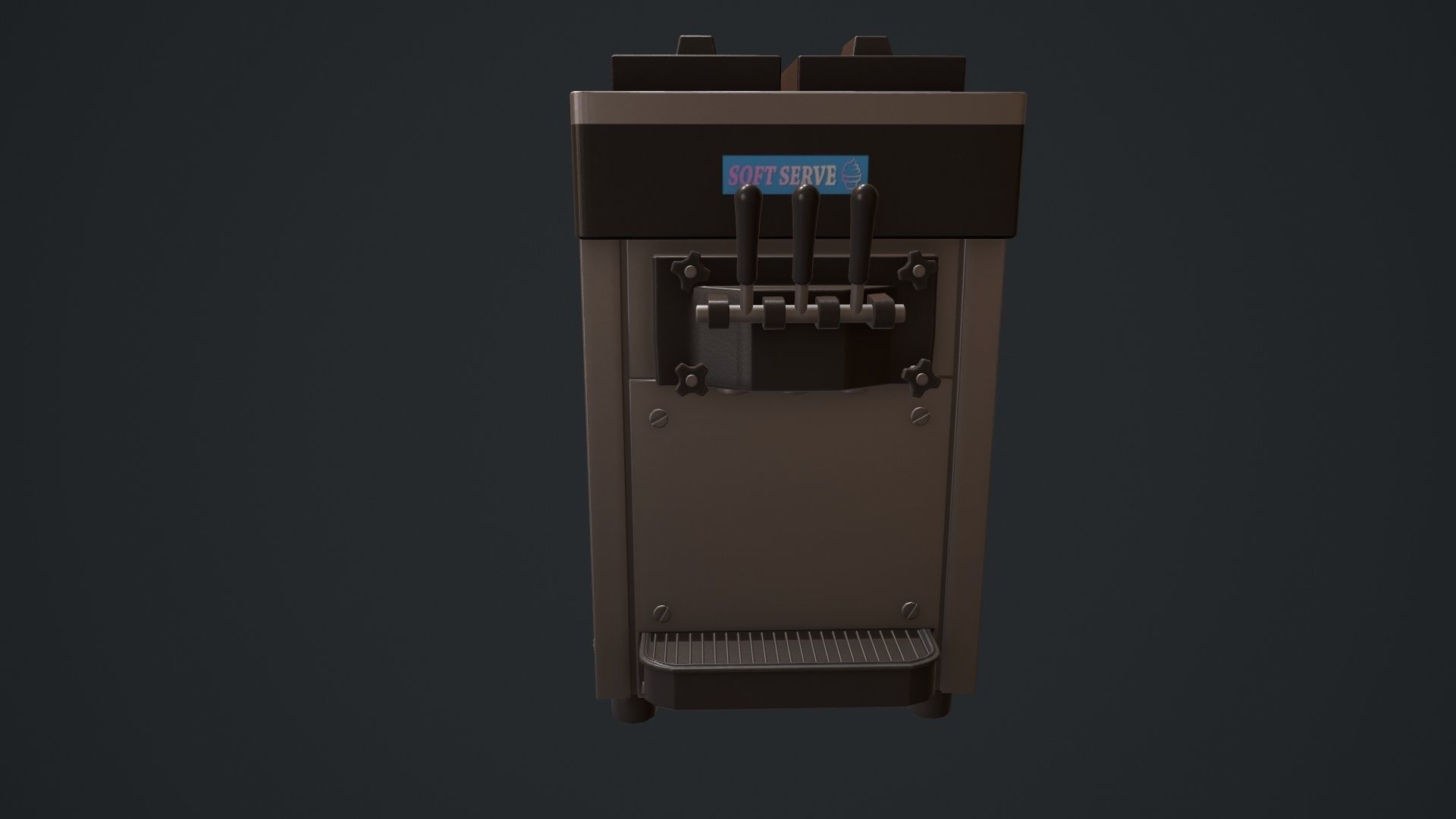 Ice Cream Machine Soft Serve Low-poly 3D model_10