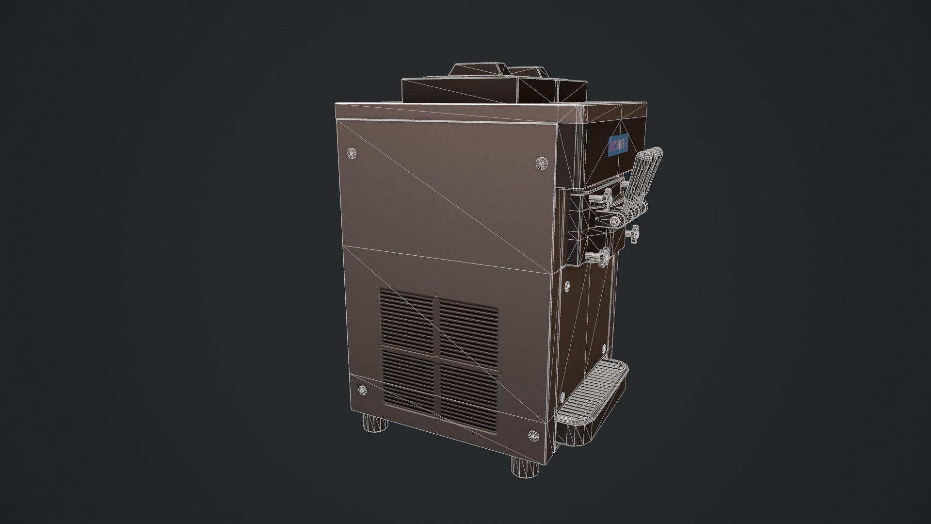 Ice Cream Machine Soft Serve Low-poly 3D model_23