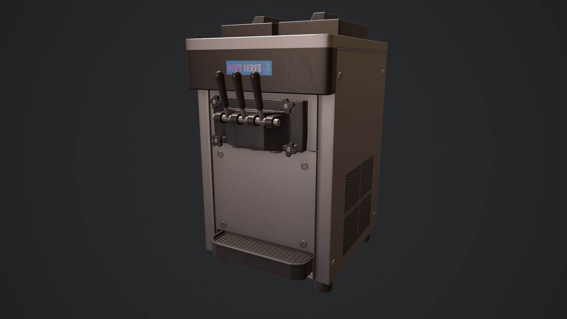 Ice Cream Machine Soft Serve Low-poly 3D model_28
