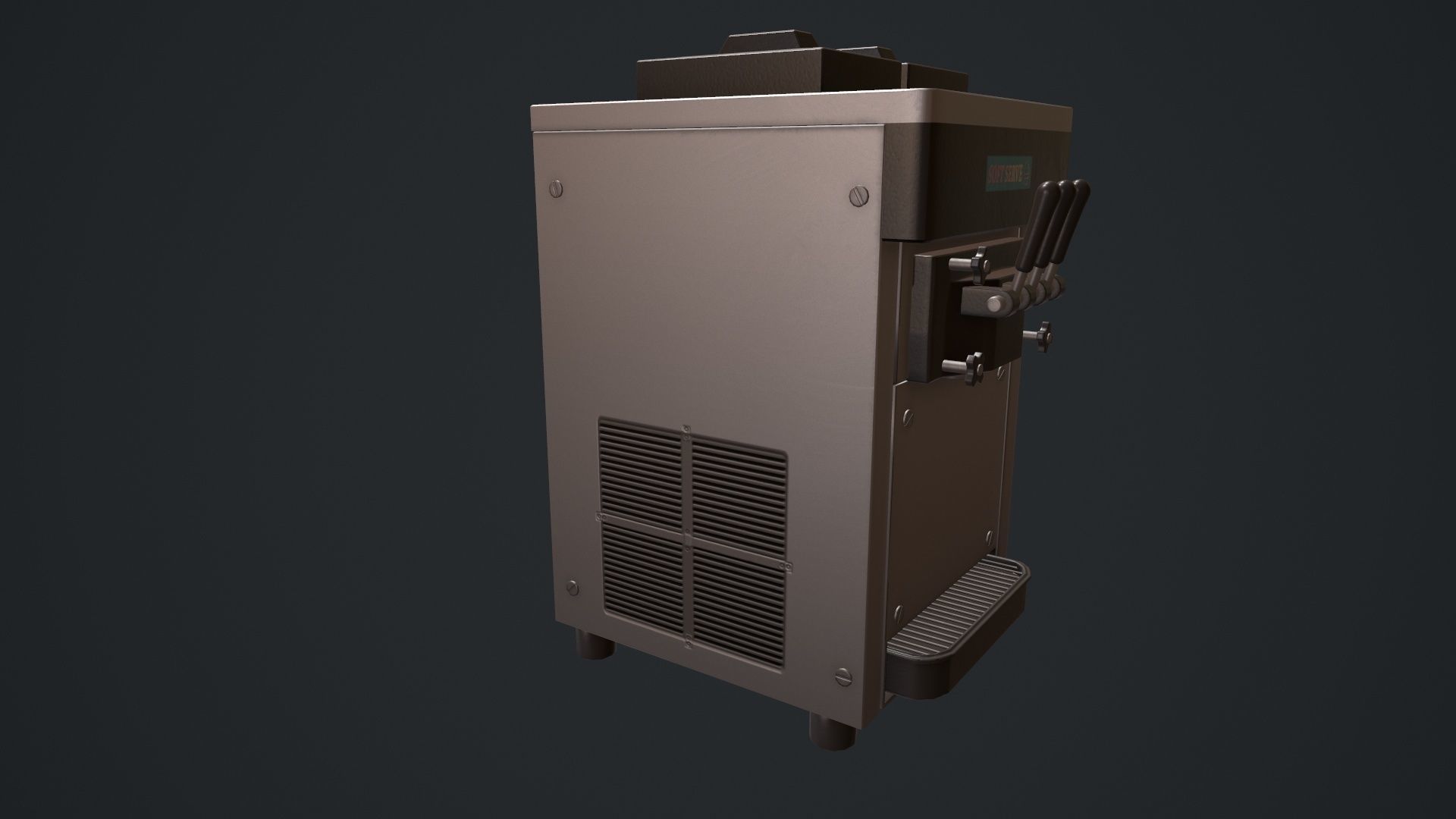 Ice Cream Machine Soft Serve Low-poly 3D model_8