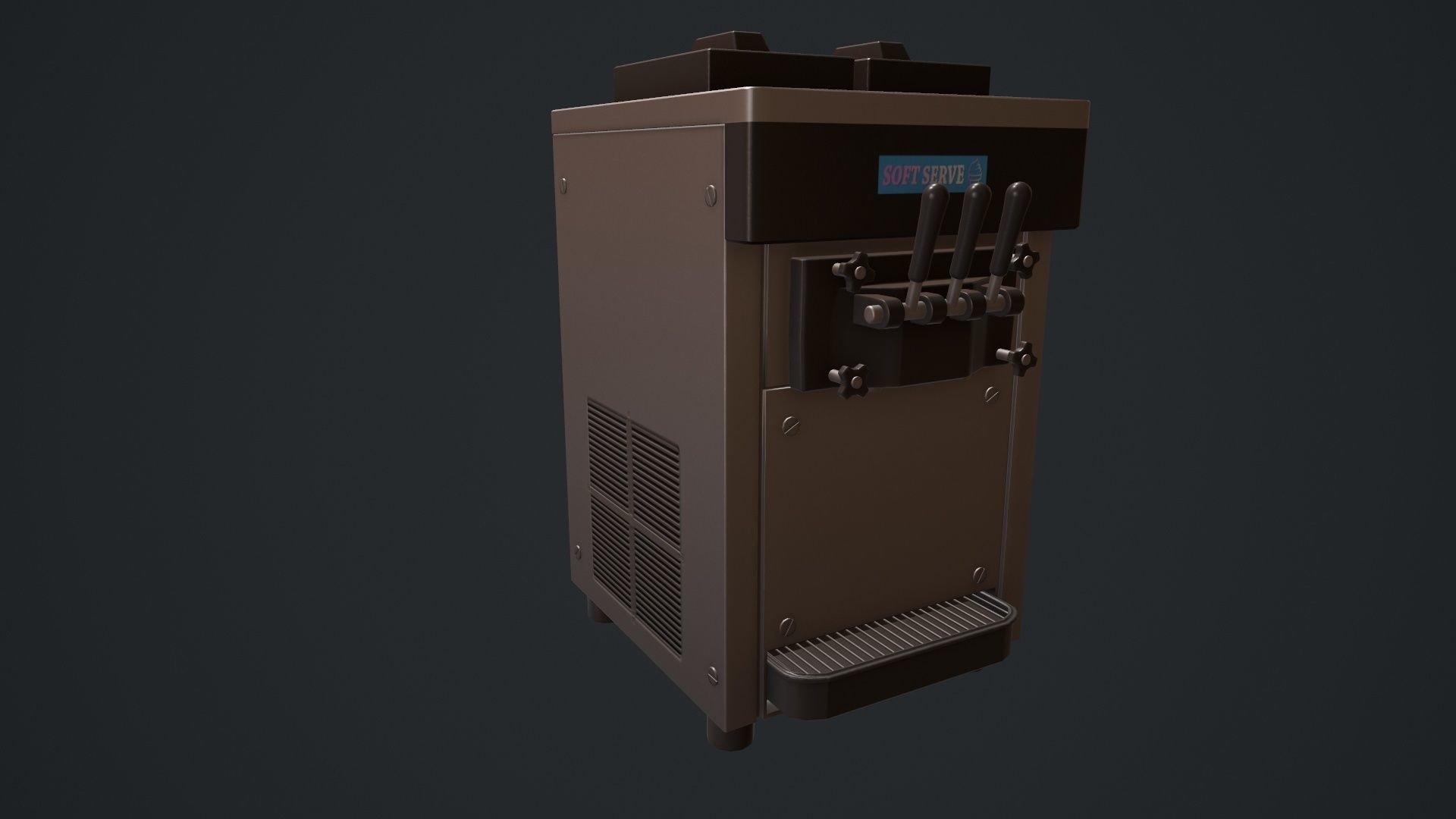 Ice Cream Machine Soft Serve Low-poly 3D model_9