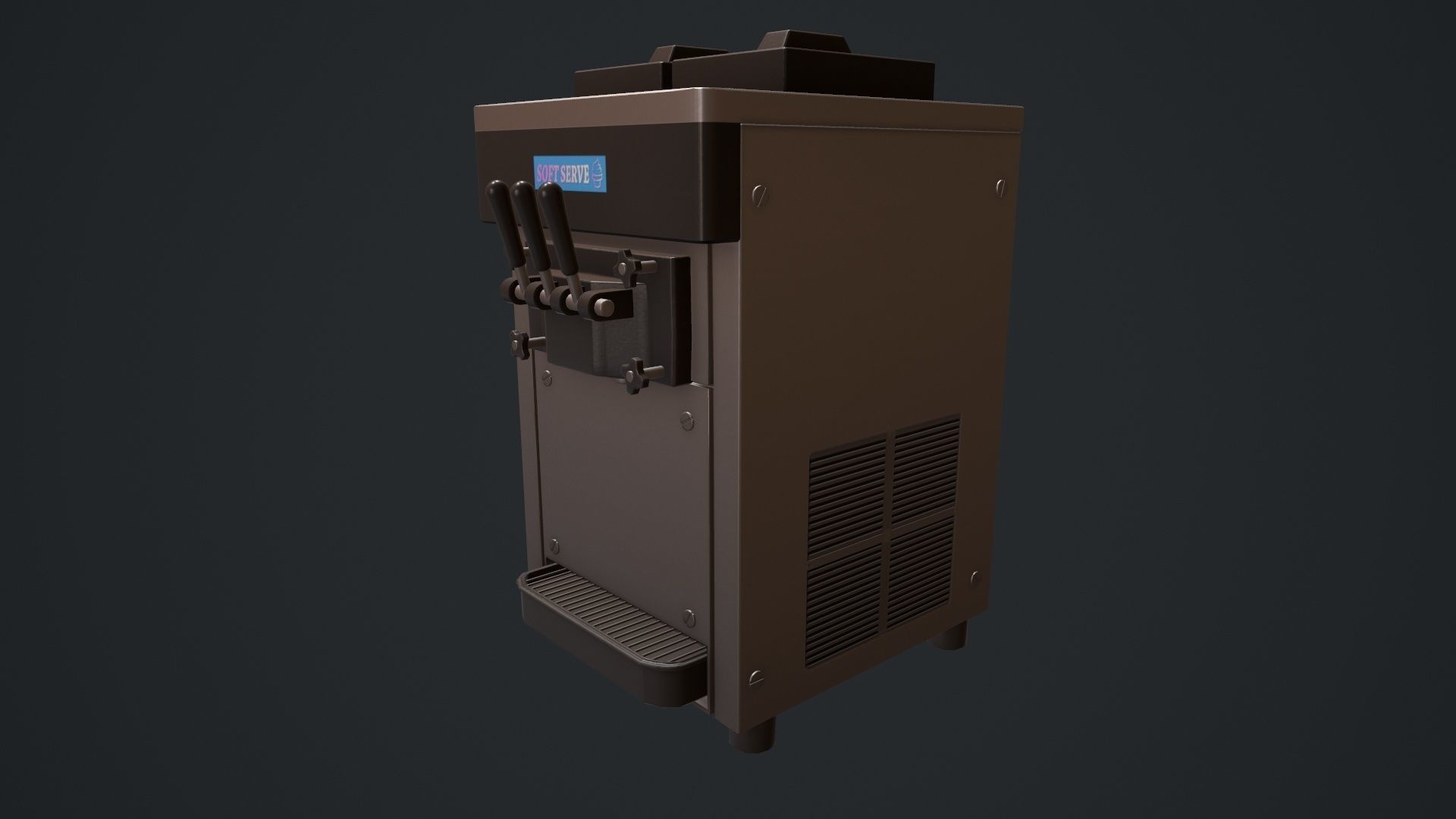Ice Cream Machine Soft Serve Low-poly 3D model_1