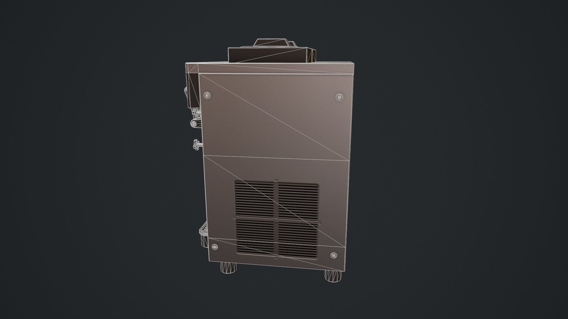 Ice Cream Machine Soft Serve Low-poly 3D model_17