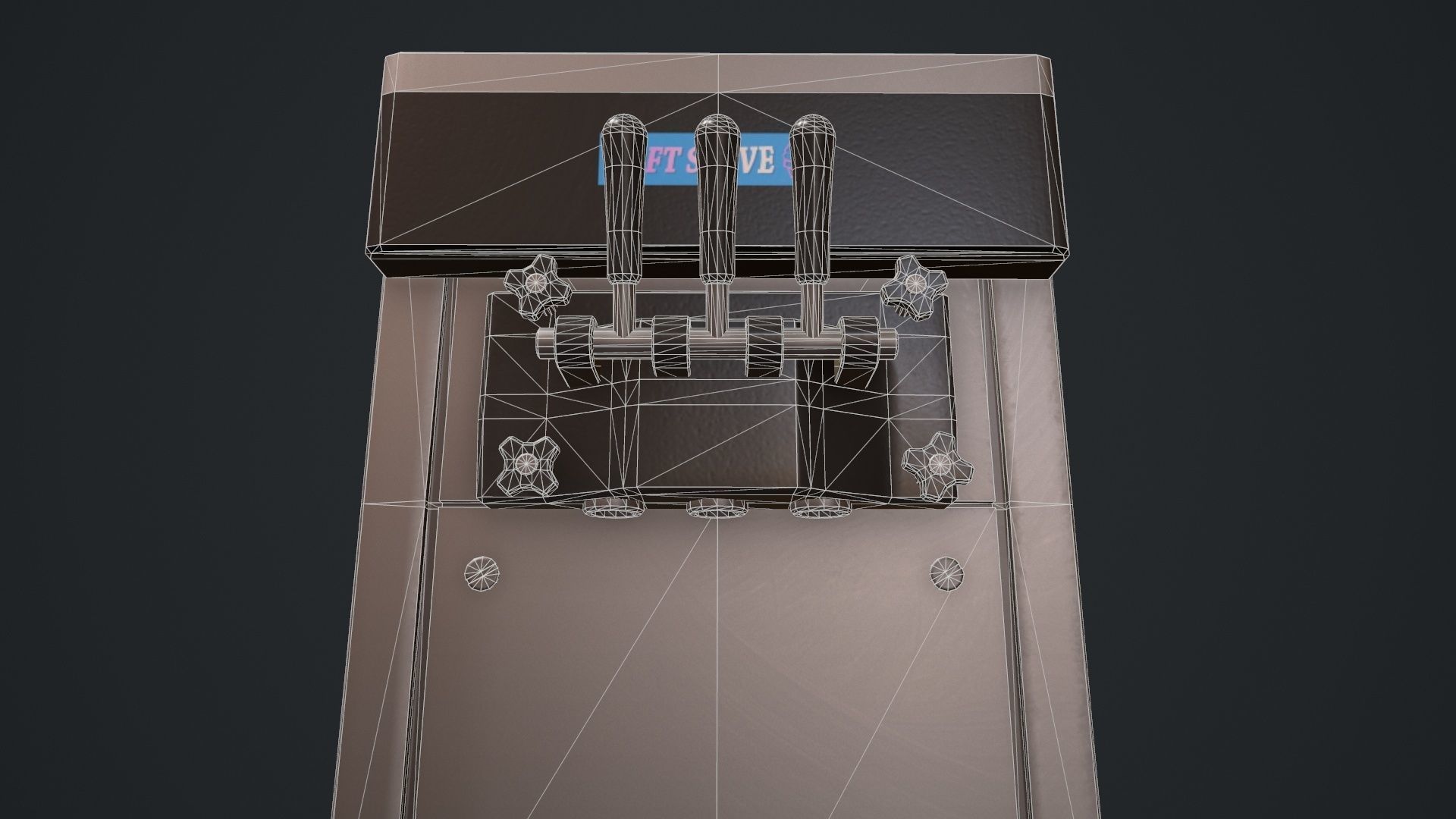 Ice Cream Machine Soft Serve Low-poly 3D model_26